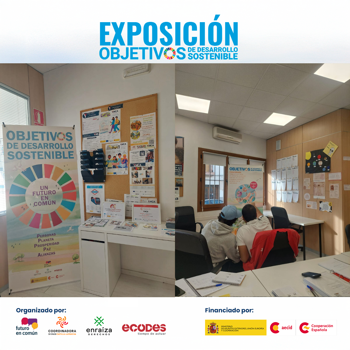 La Exposición «ODS. Un Futuro en Común» estuvo en la sede de la organización YMCA en Toledo